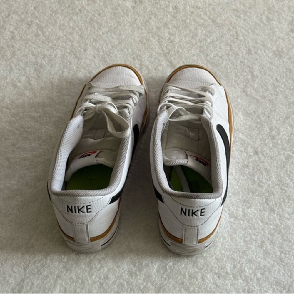Nike Court Legacy Sneakers White Black Low Top Women’s Size 9.5 Streetwear - Picture 13 of 14